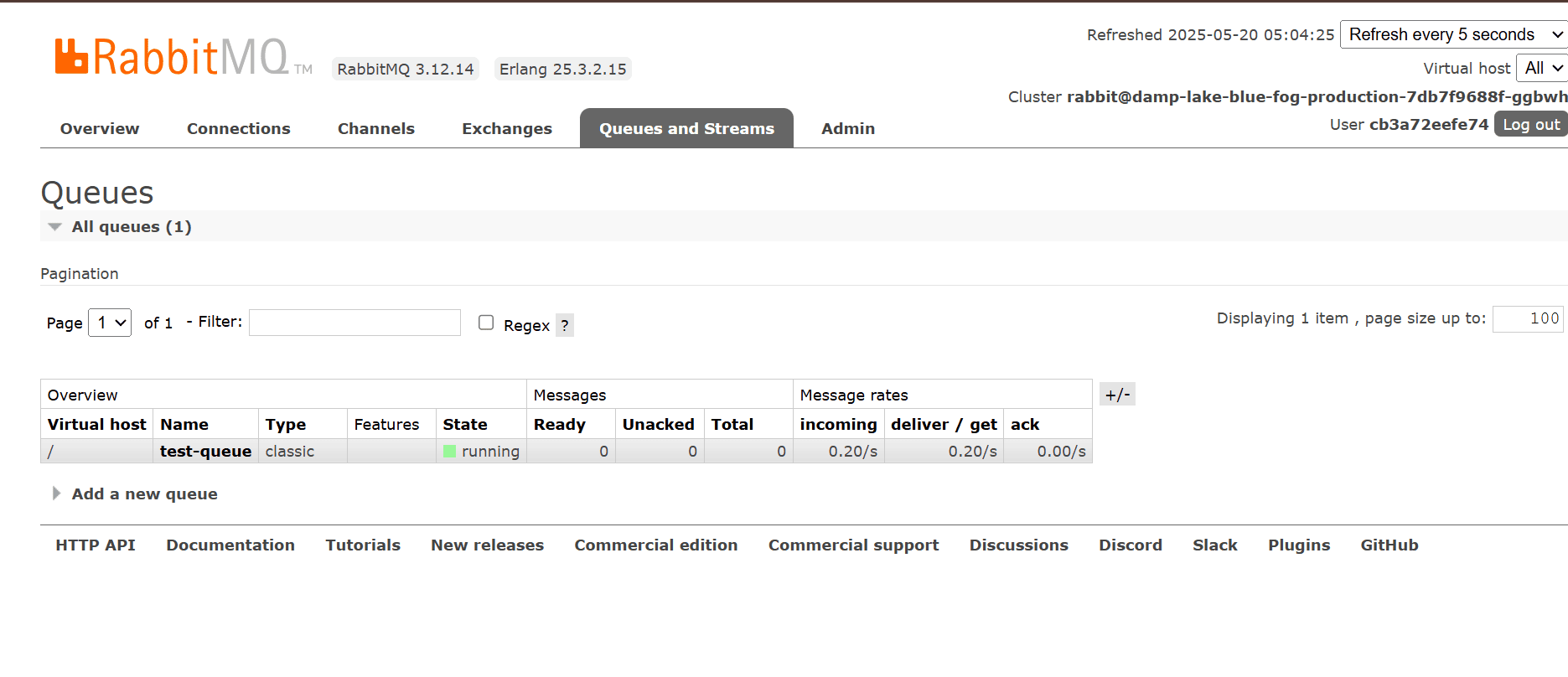 RabbitMQ Queue