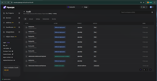 Audit Page Overview