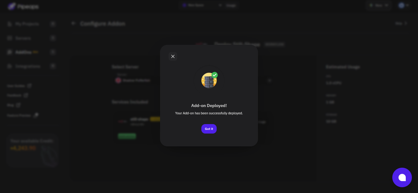 n8n deployment successful modal