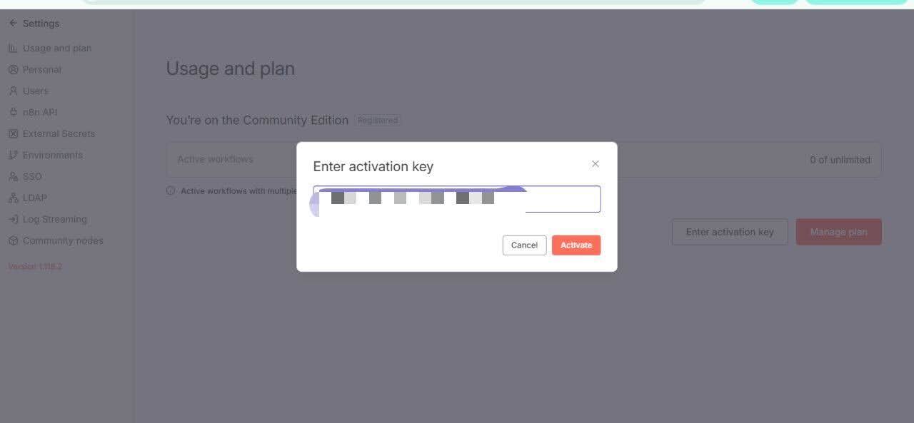 license key input