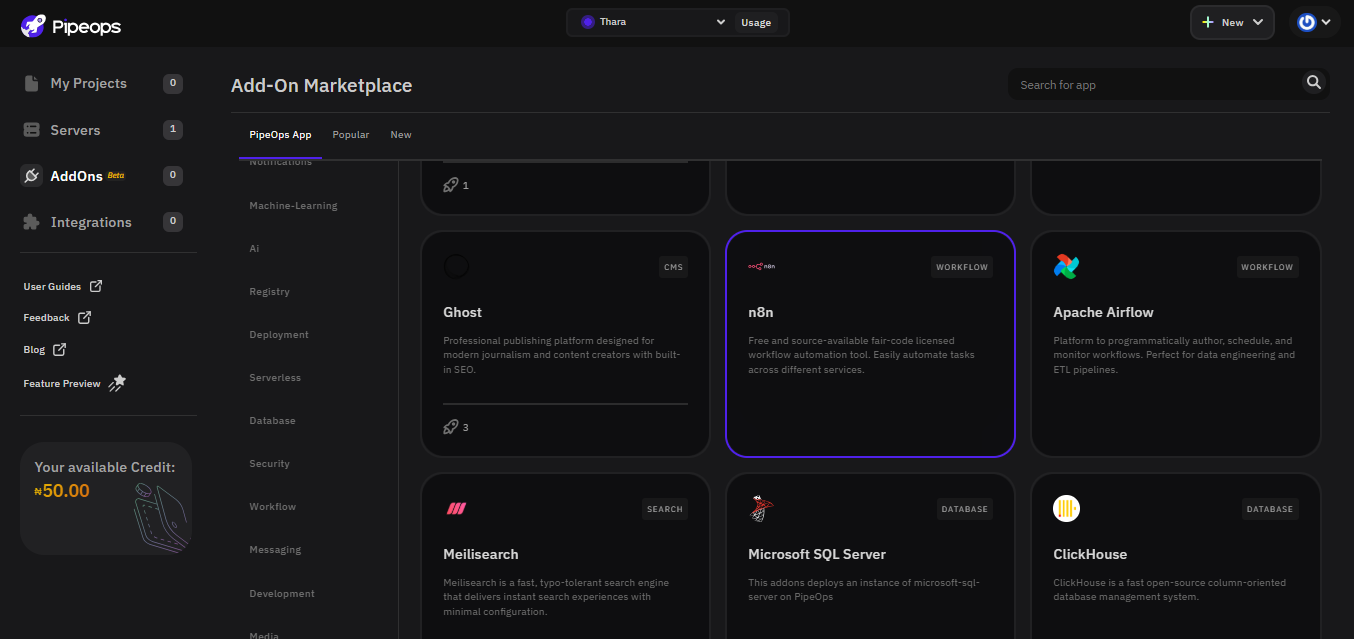 PipeOps n8n Add-on